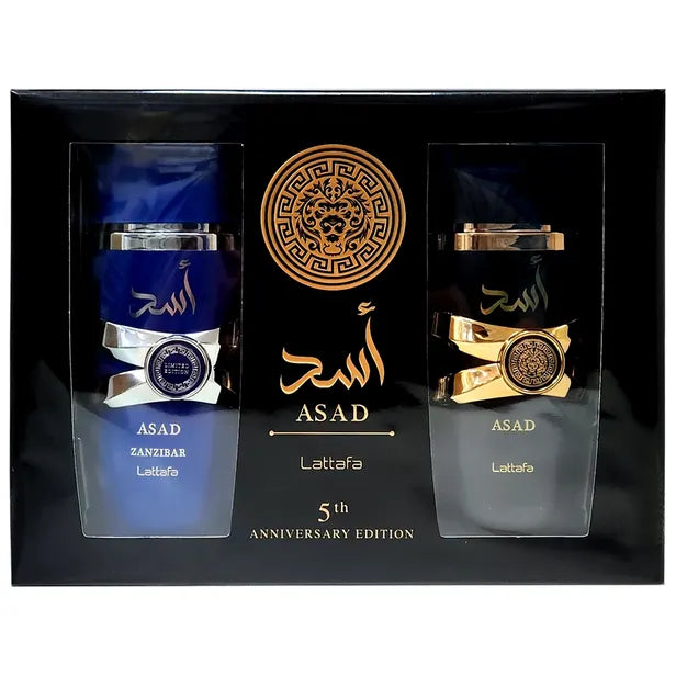 Kit Perfume Lattafa Asad Zanzibar + Lattafa Asad EDP (2 de 100mL) Masculino